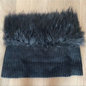 Rudsak 100% Real Raccoon Fur Tube Scarf